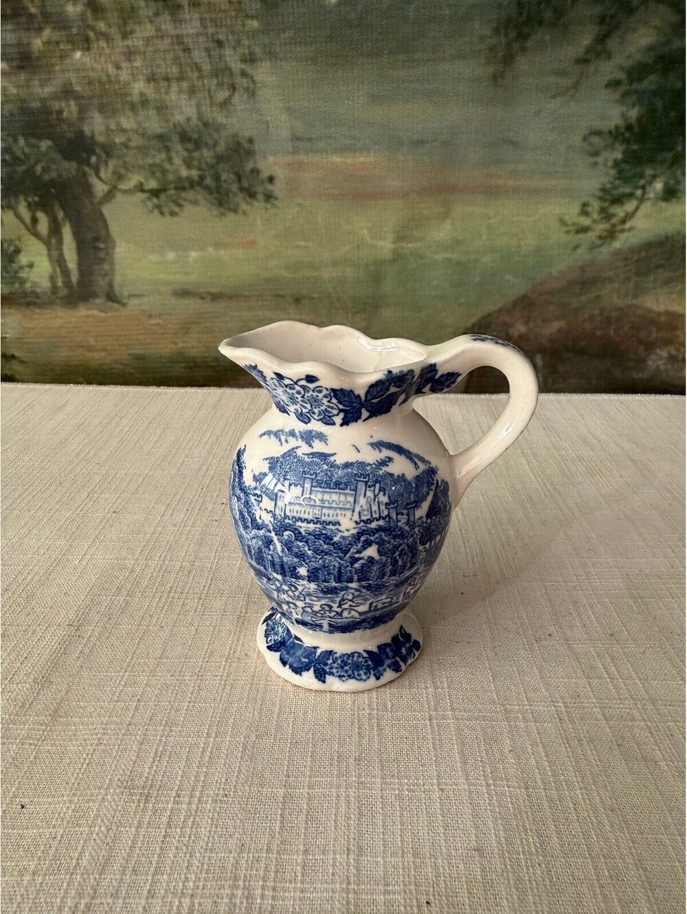 Blue and White Transferware Pitcher